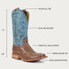 Hyer Jetmore Boot - Tabaco Blue - Broken horn