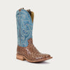 Hyer Jetmore Boot - Tabaco Blue - Broken horn