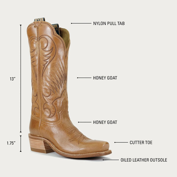 Hyer Leawood Boot - Honey - Broken horn