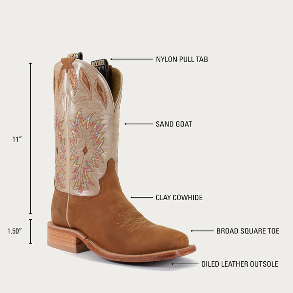 Hyer Mullberry Boot - Clay/Sand - Broken horn