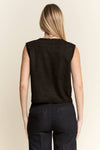 Suede Vest with Lace Trim - Broken horn