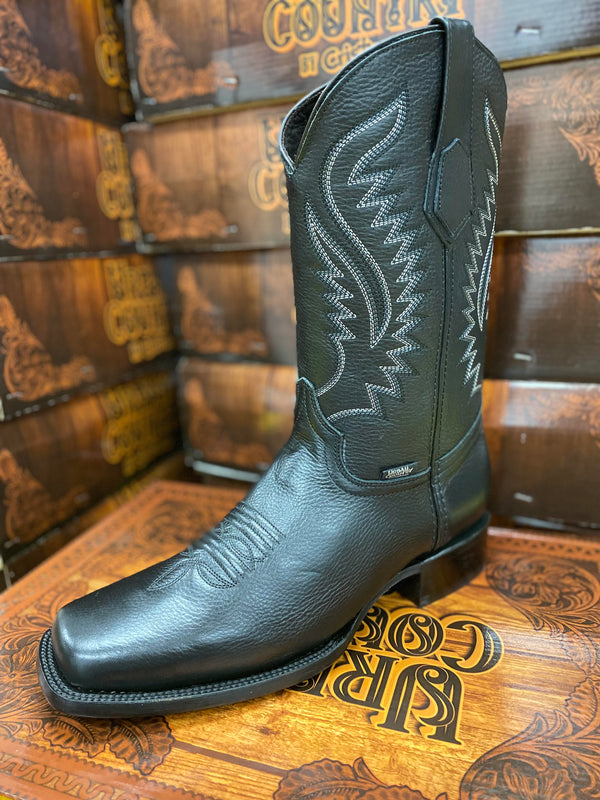 Bota Fenix Square Toe - Rainbow Negro - Broken horn