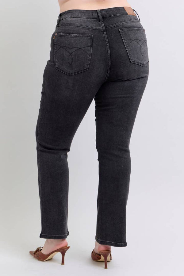 High Waisted Tummy Control Bootcut Jeans - Plus - Broken horn