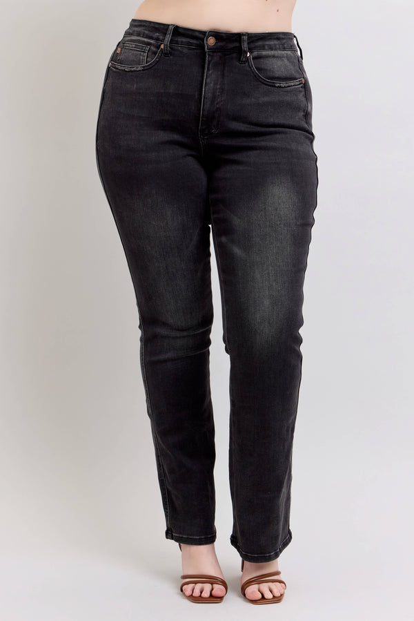 High Waisted Tummy Control Bootcut Jeans - Plus - Broken horn