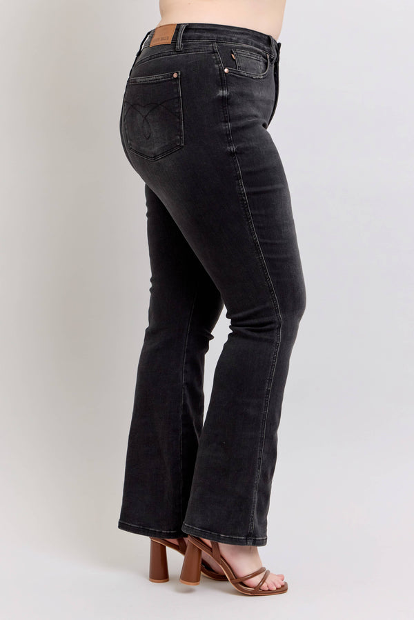 High Waisted Tummy Control Bootcut Jeans - Plus - Broken horn