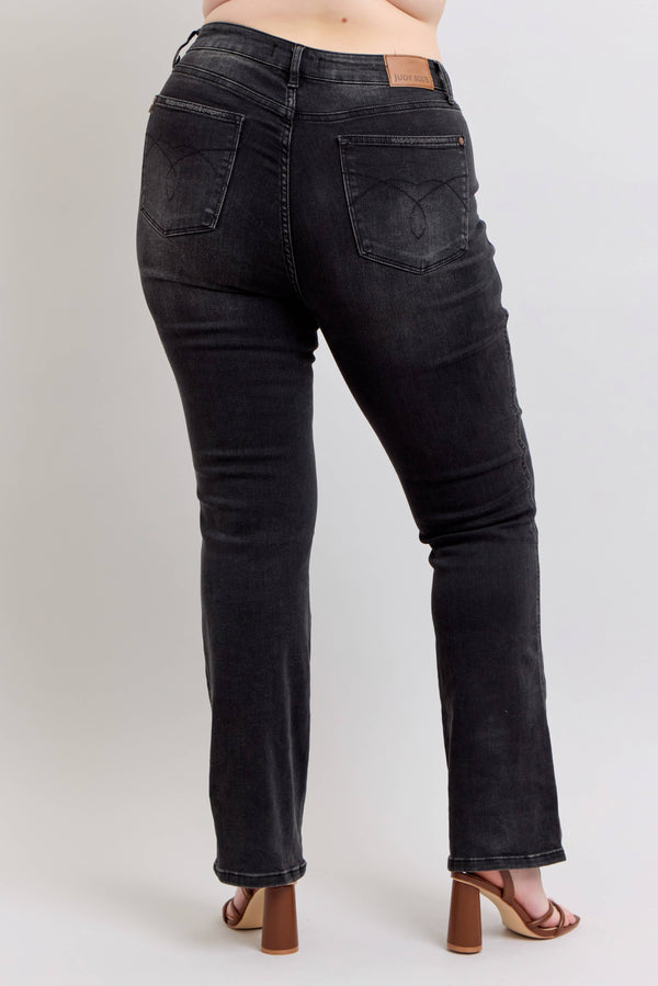 High Waisted Tummy Control Bootcut Jeans - Plus - Broken horn