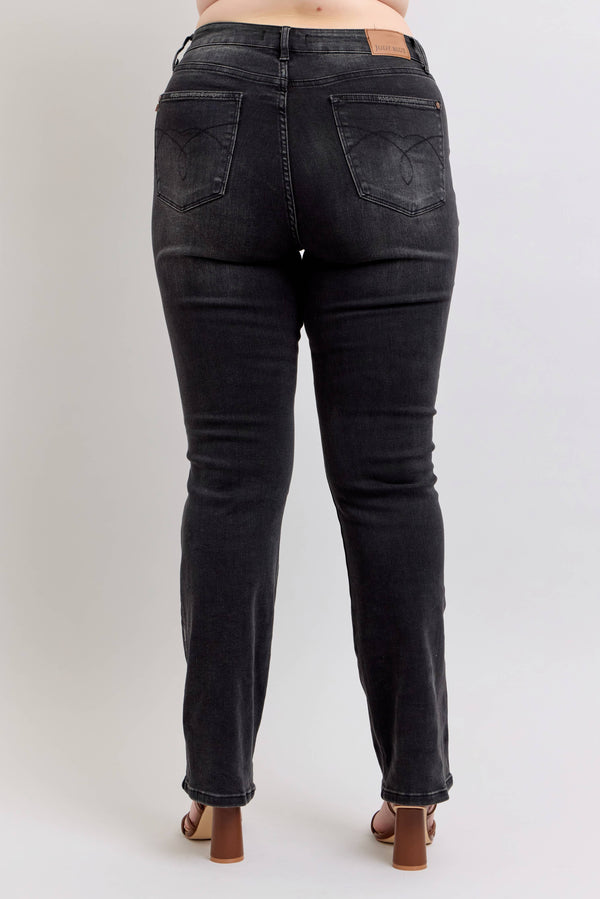 High Waisted Tummy Control Bootcut Jeans - Plus - Broken horn