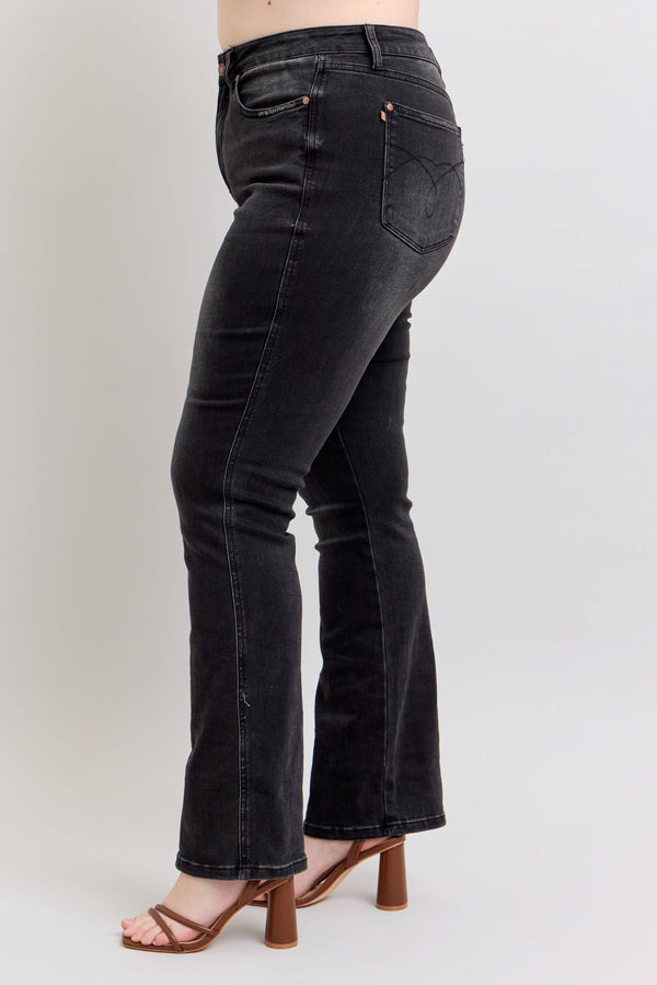 High Waisted Tummy Control Bootcut Jeans - Plus - Broken horn