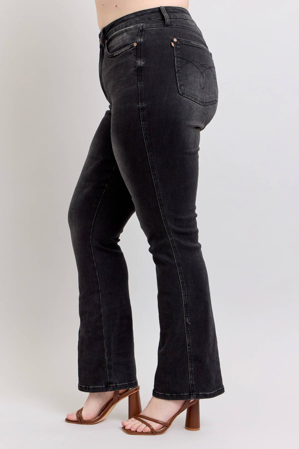 High Waisted Tummy Control Bootcut Jeans - Plus - Broken horn