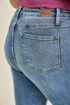 Stone Wash  Destroyed Bootcut - Plus High Waisted - Broken horn