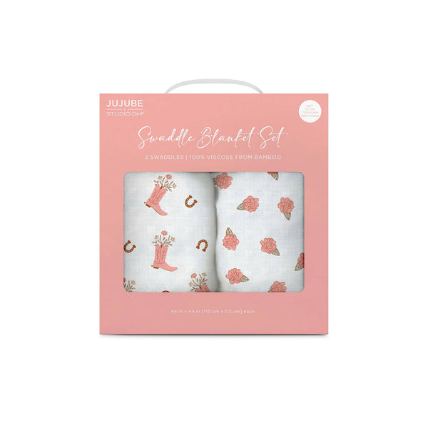 Swaddle Blanket Set Bloomin' Boot - Broken horn