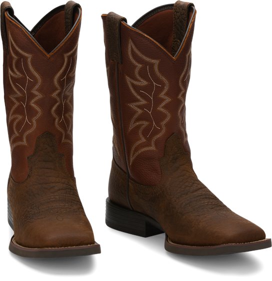 Justin Chet Boot Square Toe - Broken horn