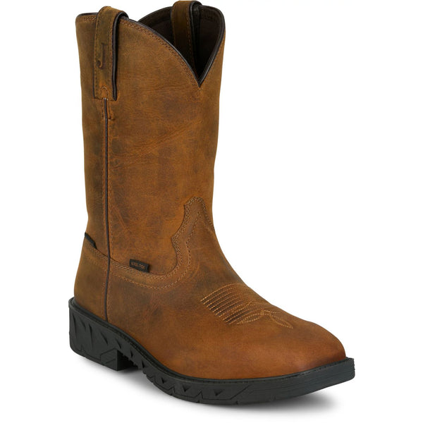 Justin Trencher 11" Waterproof Steel Toe - Broken horn