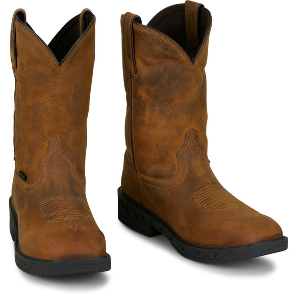 Justin Trencher 11" Waterproof Steel Toe - Broken horn