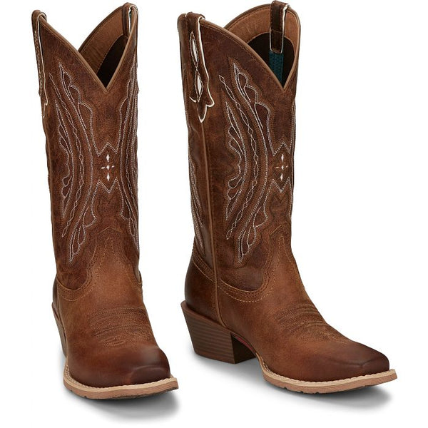 Justin Rein 12" Western Boot - Broken horn