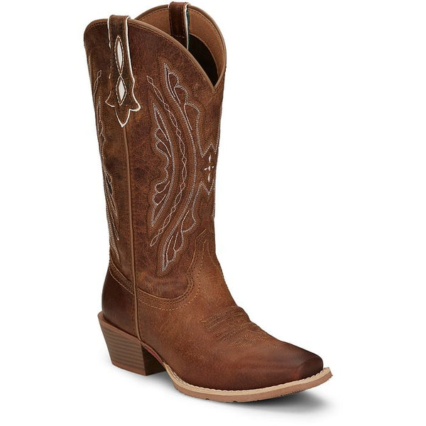 Justin Rein 12" Western Boot - Broken horn