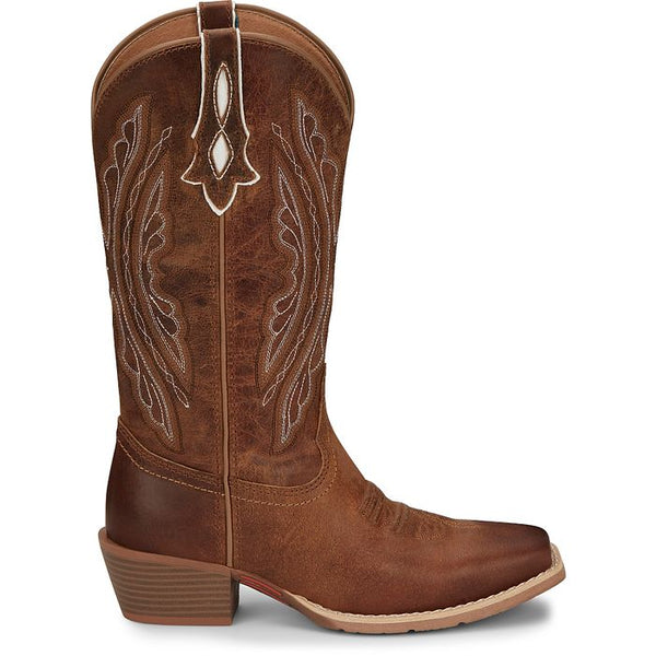 Justin Rein 12" Western Boot - Broken horn