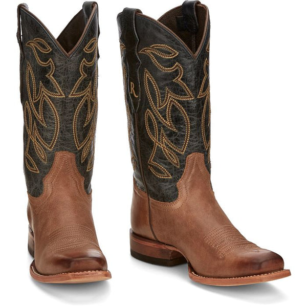 Justin Sandy 11" Western Boot - Broken horn