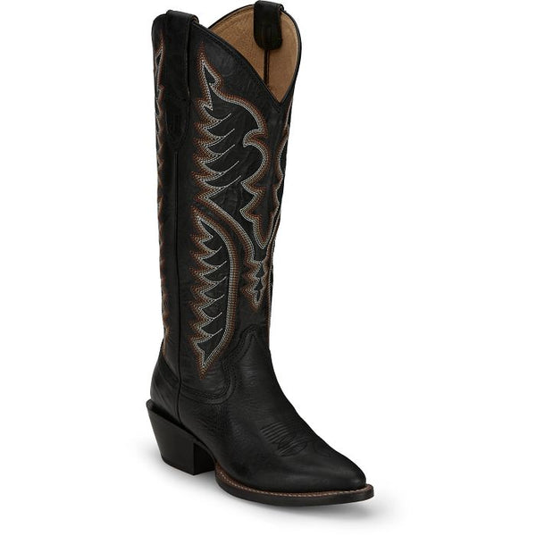 Justin Evelyn 15" Western Round Toe Boot - Broken horn
