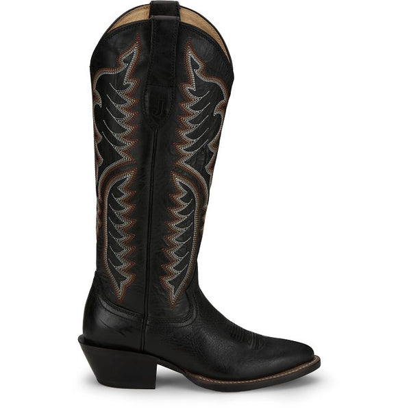 Justin Evelyn 15" Western Round Toe Boot - Broken horn