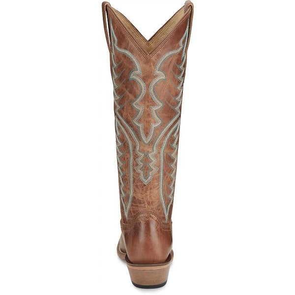 Justin Evelyn 15" Western Round Toe Boot - Broken horn