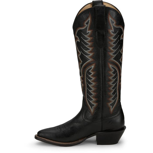 Justin Evelyn 15" Western Round Toe Boot - Broken horn