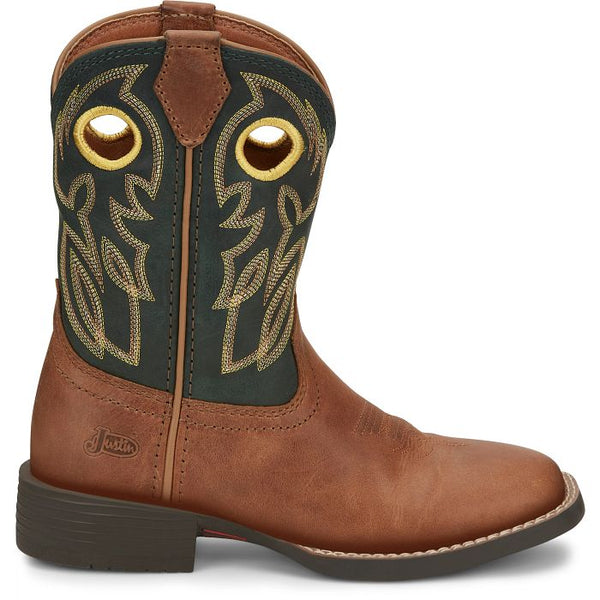 Justin Bowline Kids Western Boot - Broken horn