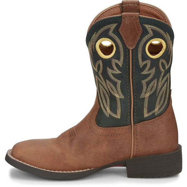 Justin Bowline Kids Western Boot - Broken horn