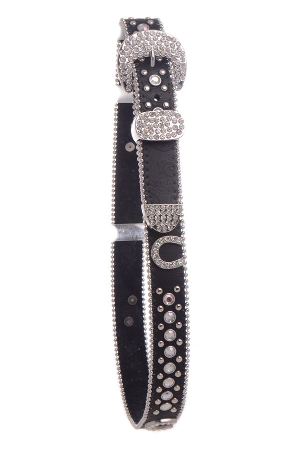 Little Girls Rhinestone Belt With Horsehoe - Broken horn