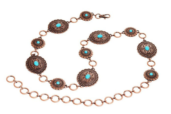 Concho Chain Belt - Broken horn