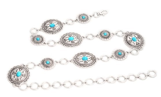 Concho Chain Belt - Broken horn