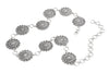 Concho Chain Belt - Silver - Broken horn