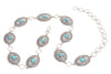 Turquoise Stone Chain Belt - Broken horn