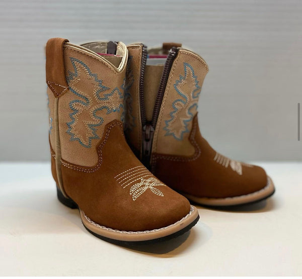 Square Toe Toddler Boots - Barcelonia Orix - Broken horn