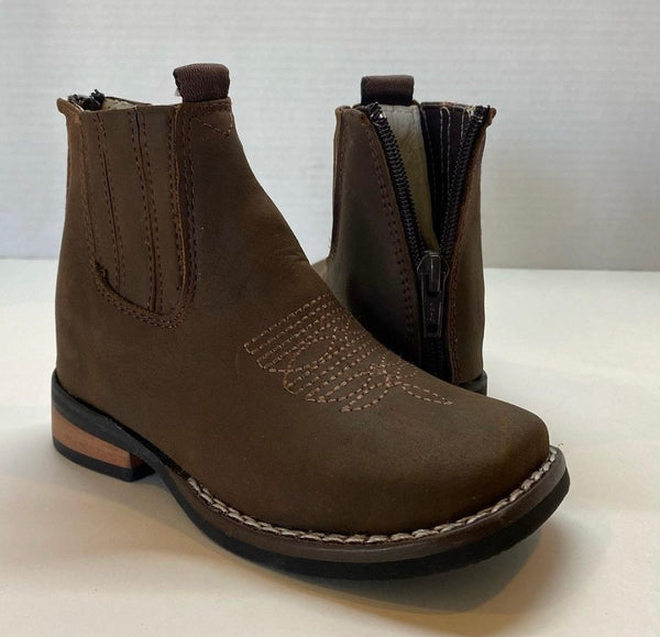 Botin Square Toe - Tobacco - Broken horn