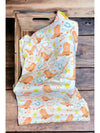 Cowboy & Cowboy Boots Printed Baby Blanket. 38" By 40". - Broken horn