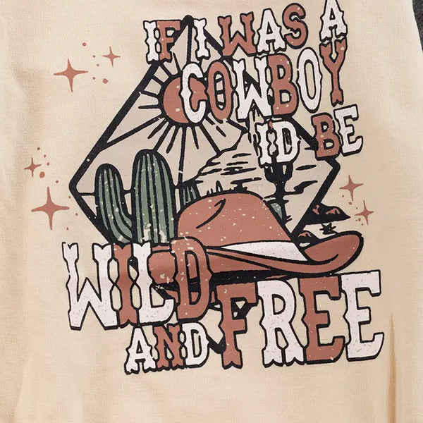 If I Was A Cowboy I'd Be Wild Baby Onesie - Broken horn