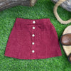 Maroon Skirt w/2 Front Pockets - Broken horn