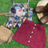 Maroon Skirt w/2 Front Pockets - Broken horn