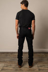 Kimes Ranch James Black Straight FIt Bootcut Jean - Broken horn