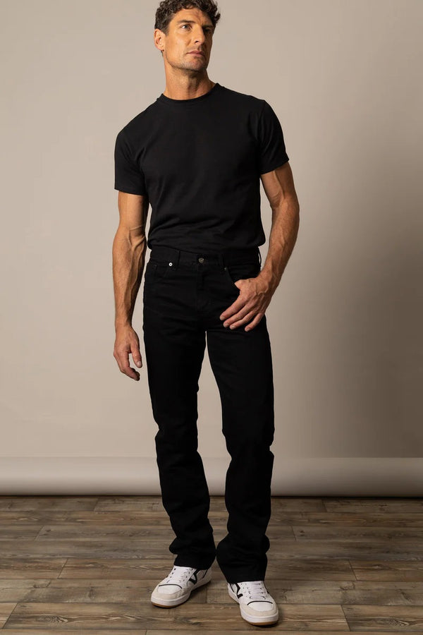 Kimes Ranch James Black Straight FIt Bootcut Jean - Broken horn