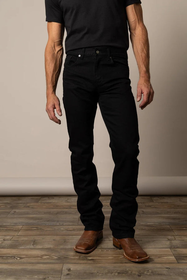 Kimes Ranch James Black Straight FIt Bootcut Jean - Broken horn