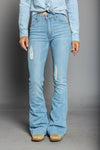 Kimes Womens Sugar Fade Jean - Blue - Broken horn