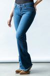 Kimes Lola Raw Hem Blue Jean - Broken horn
