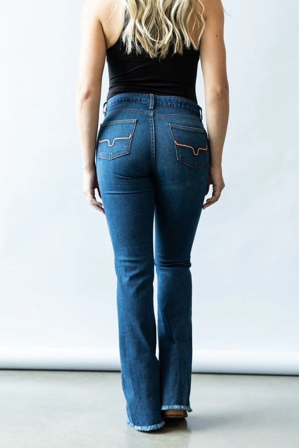 Kimes Lola Raw Hem Blue Jean - Broken horn