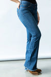 Kimes Lola Raw Hem Blue Jean - Broken horn