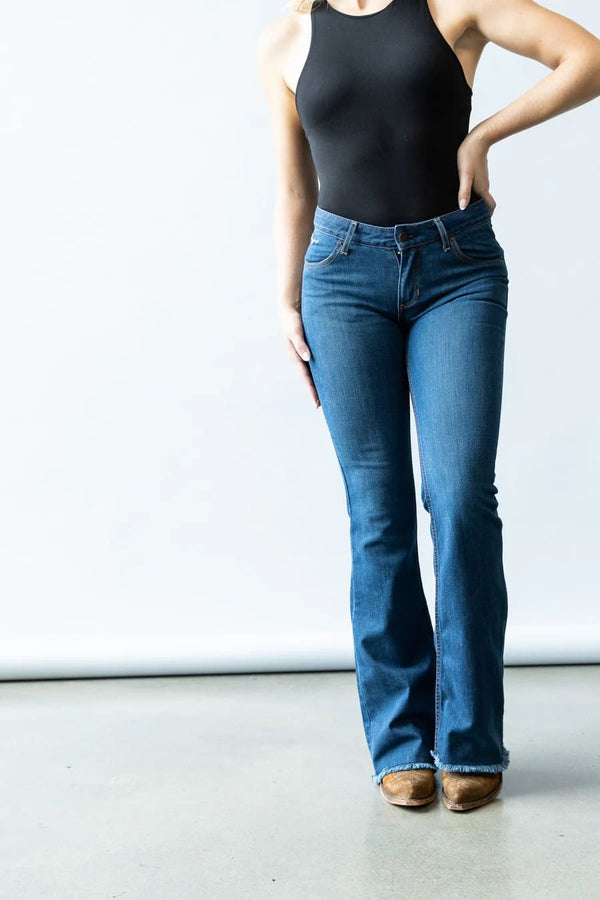 Kimes Lola Raw Hem Blue Jean - Broken horn