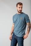 Kimes Shielded Trucker Tee - Indigo - Broken horn