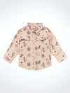 Wrangler Little Girl's Western Print Shirt - Pink - Broken horn