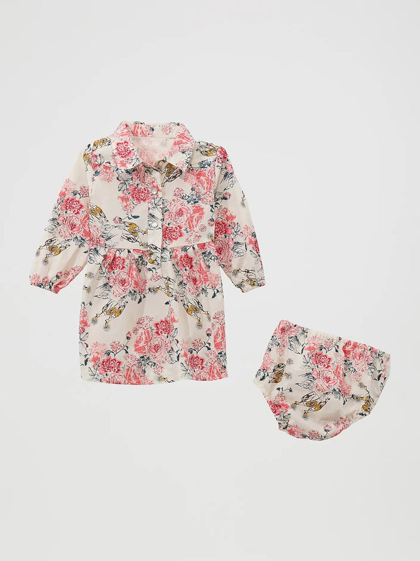 Wrangler Little Girl's Printed Snap Dress - Broken horn